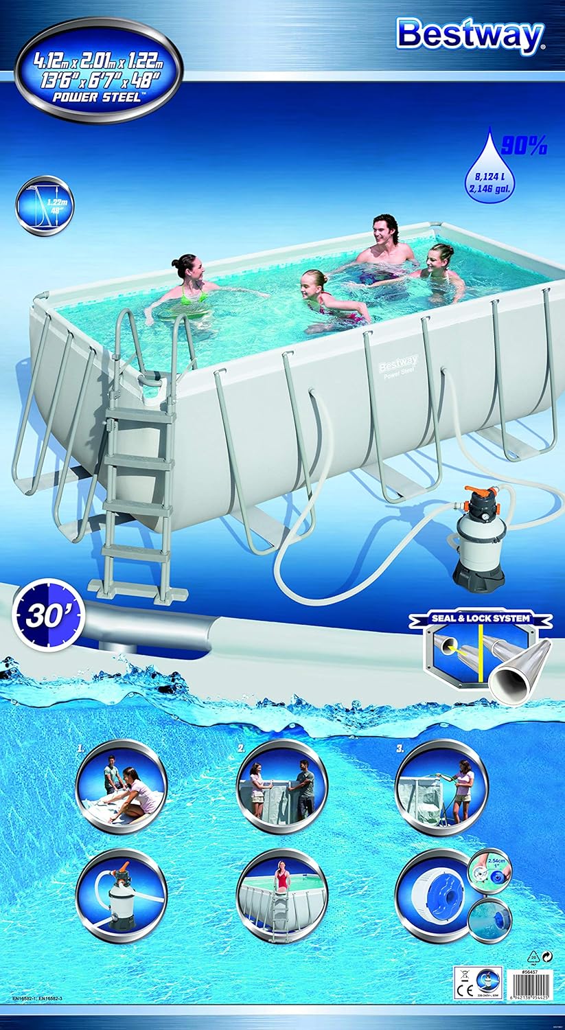 Piscina Desmontable Tubular Power Steel 412x201x122 cm&nbsp;