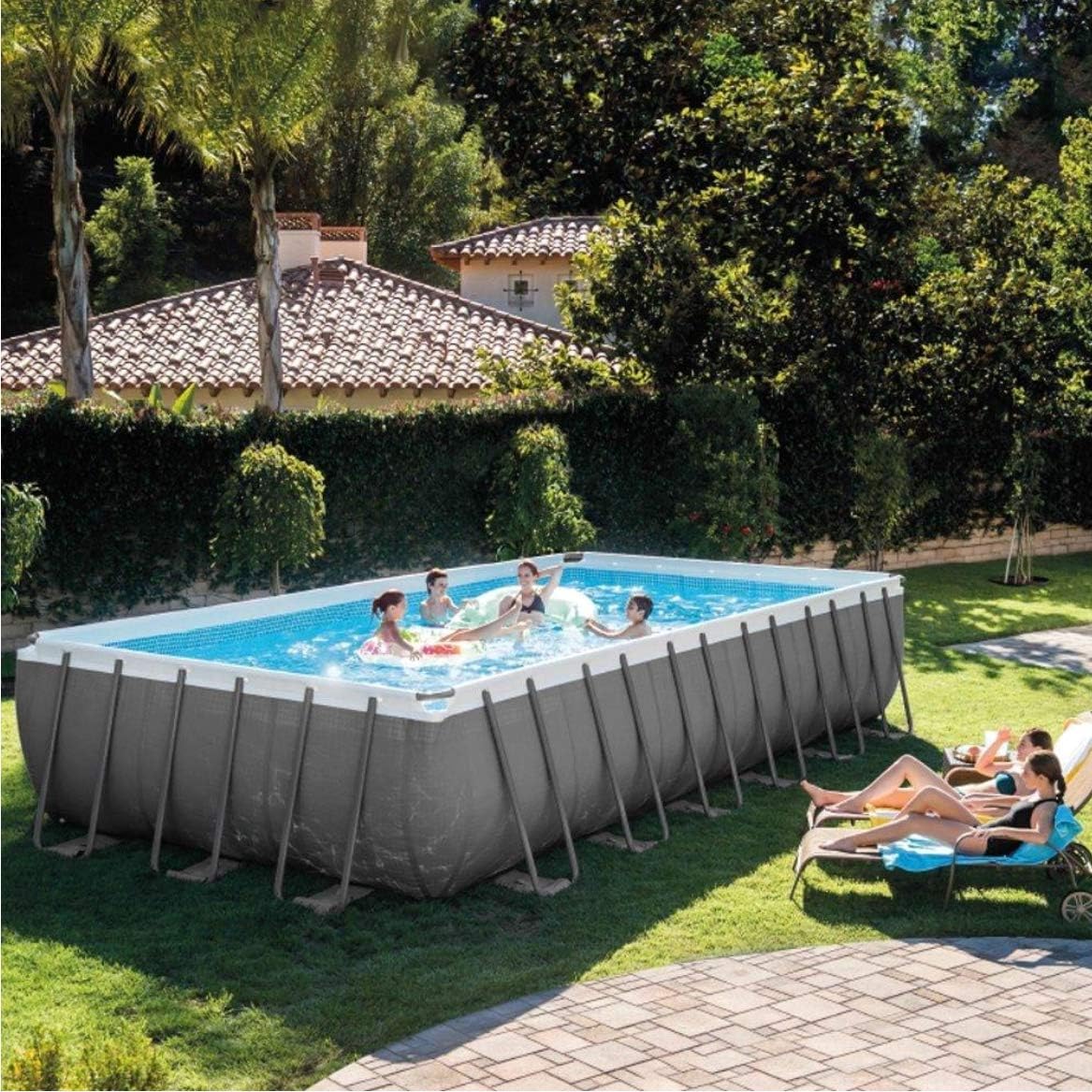 Piscina Ultra XTR con marco 7,3 x 3,7 x 132,1 cm con filtro, bomba, cubierta, escalera