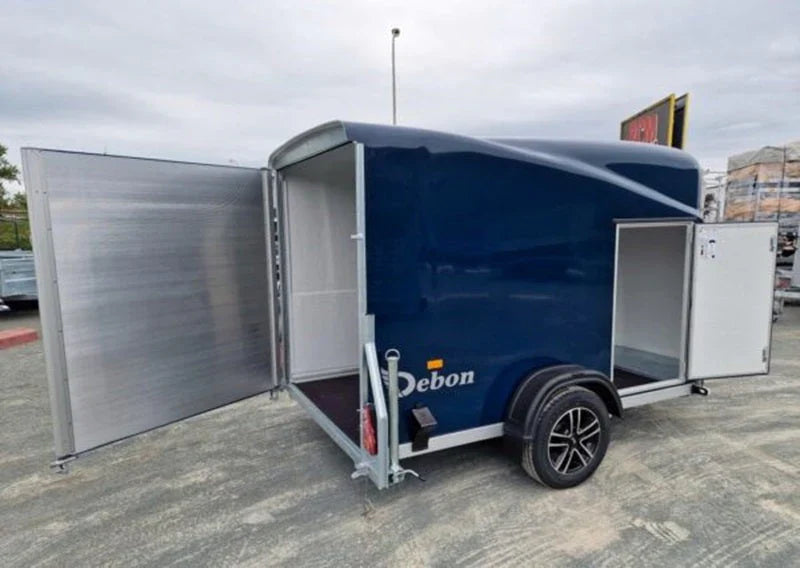 Remolque Pullman Debon Cargo 1300 Azul con Suspensión y Puerta Lateral
